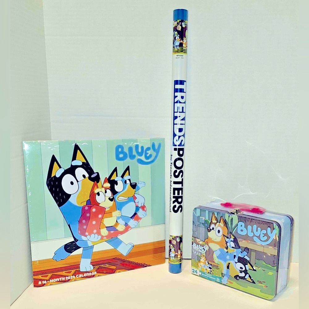 Bluey 16-Month Calendar With Poster & Lunch Box Puzzle